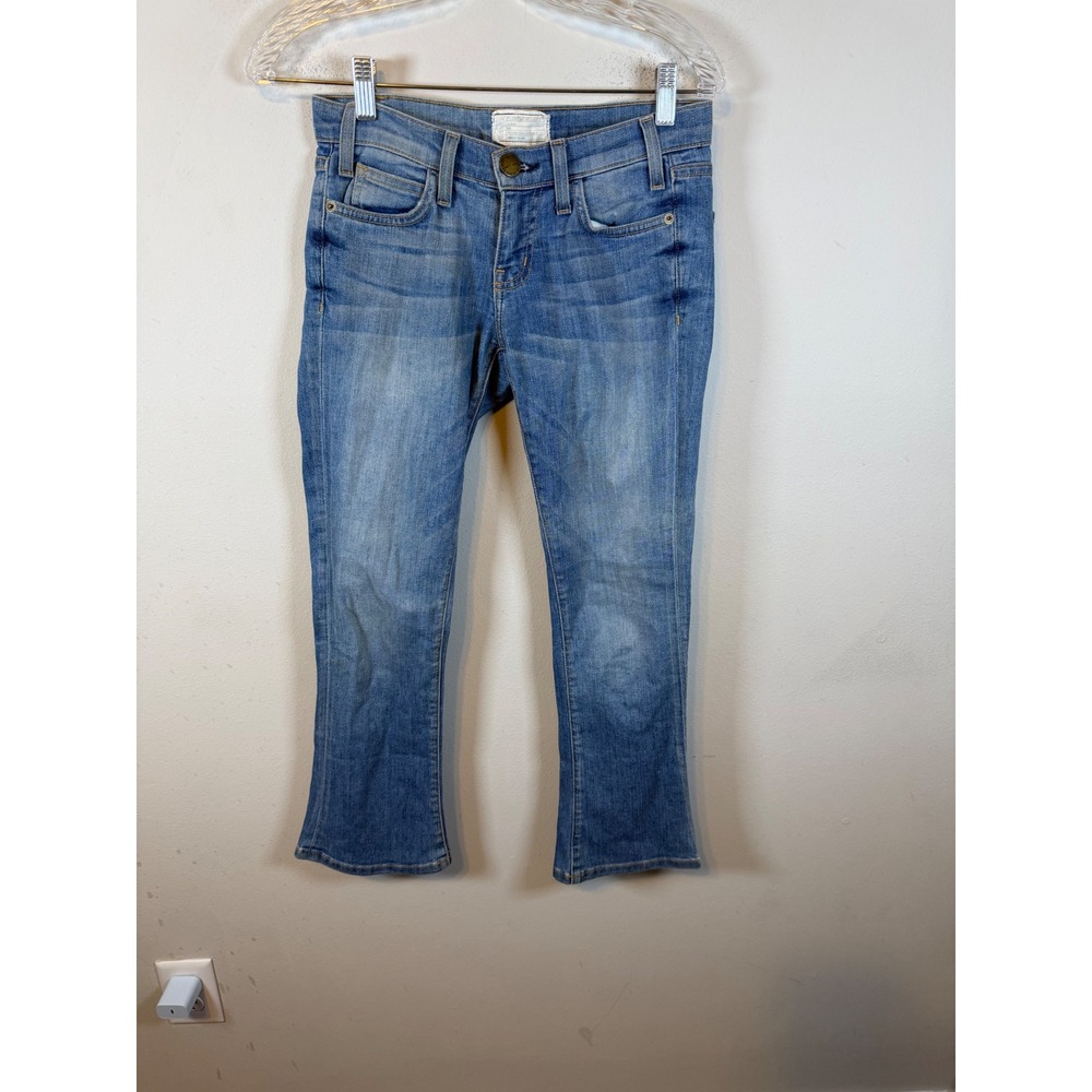 Current/Elliott Womens Jeans The Kicker Cropped Skinny Kick Blue 25